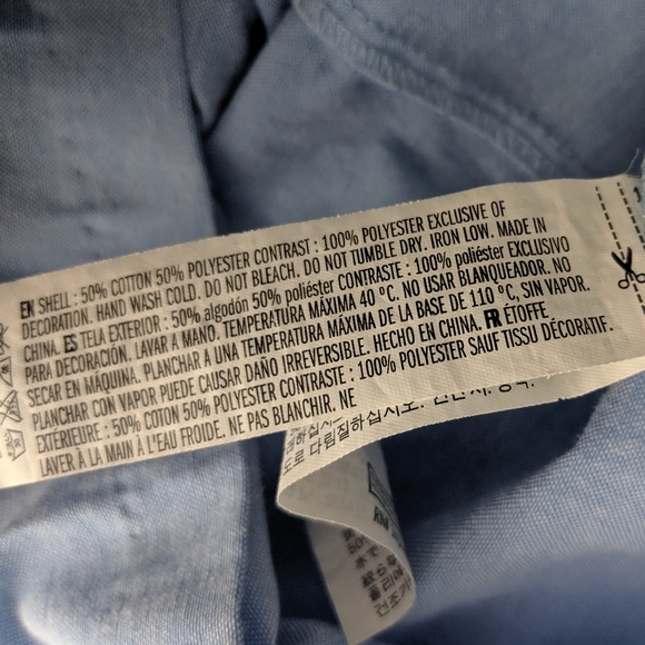 ENGLISH FACTORY Chambray Embroidered Swing Dress Sz M - Picture 8 of 8